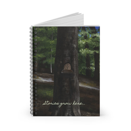 'Stories Grow Here' Spiral Notebook - Ruled Line
