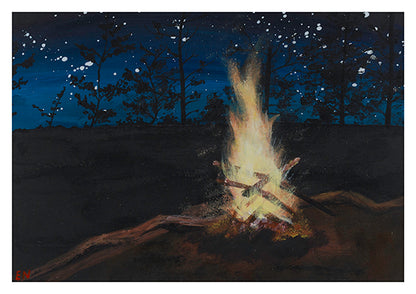 Calm Camp Fire Print
