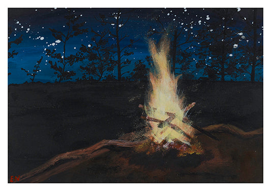 Calm Camp Fire Print