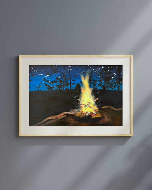 Calm Camp Fire Print